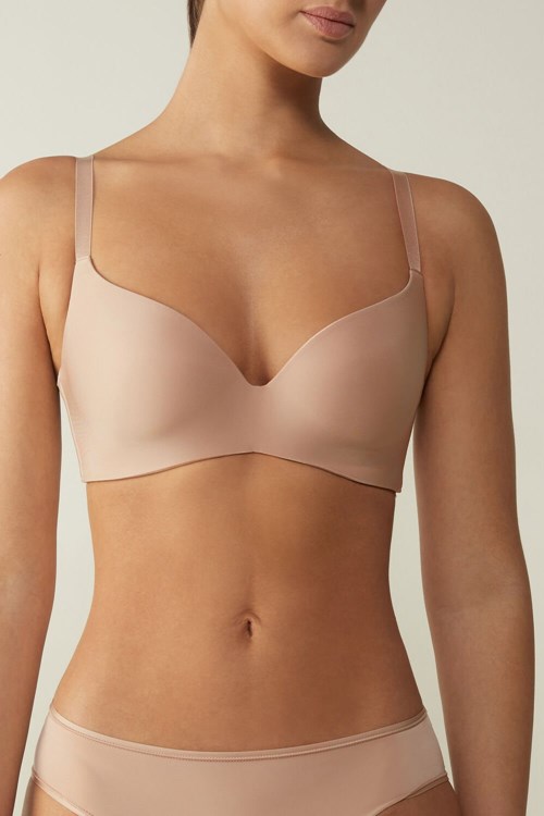 Intimissimi Adele Triangle Bra in Ultralight Microfiber Beige | ZTBEA5904