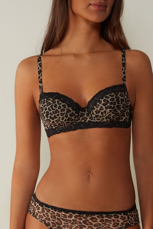 Intimissimi Animal Vibes Sofia Balconette Bra Zwart | PIYWT1309