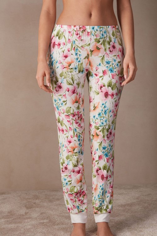 Intimissimi Botanical Lyrics Full Length Modal Pants Wit | HLFAY2758