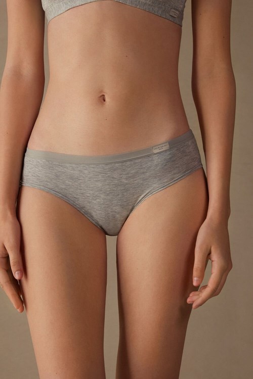 Intimissimi Cozy Panties in Katoenen Grijs Lichtgrijs | UEWHN0764