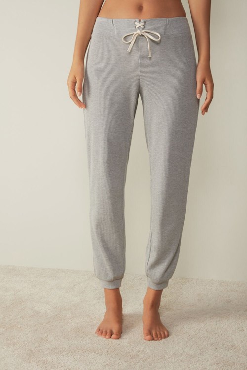 Intimissimi Cozy Waffle Pants Grijs Lichtgrijs | VWLFJ6518