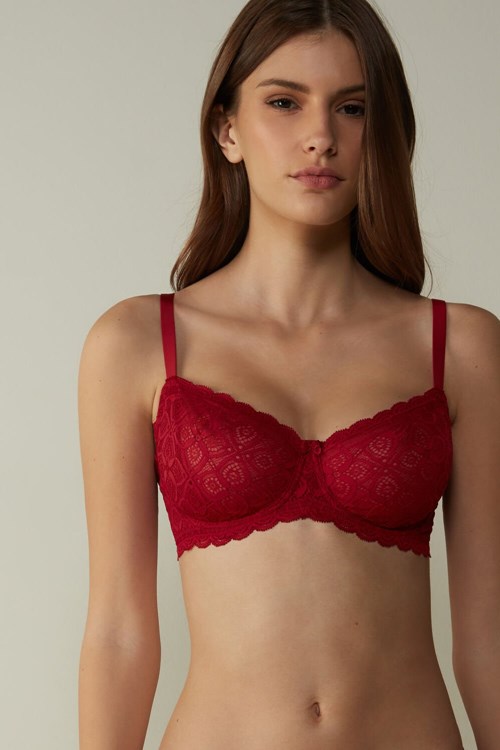 Intimissimi Daniela Balconette Bra in Kanten Rood Rood | FTLNC0483