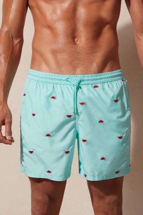 Intimissimi Embroidered Watermelon Swim Trunks Groen | JLDOA4068