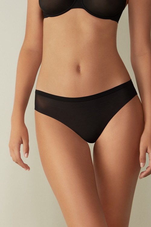 Intimissimi Invisible Touch Brazilian Panties Zwart Zwart | LCKFT3240