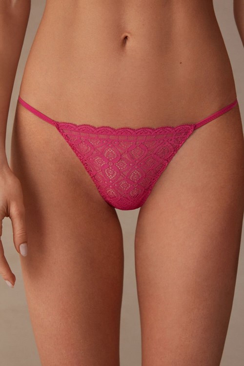 Intimissimi Kanten String String Roze Roze | XTVIN3258