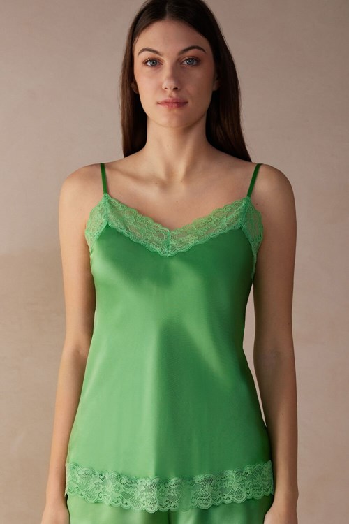 Intimissimi Kanten and Silk Top Groen Mintgroen | EOASL9047