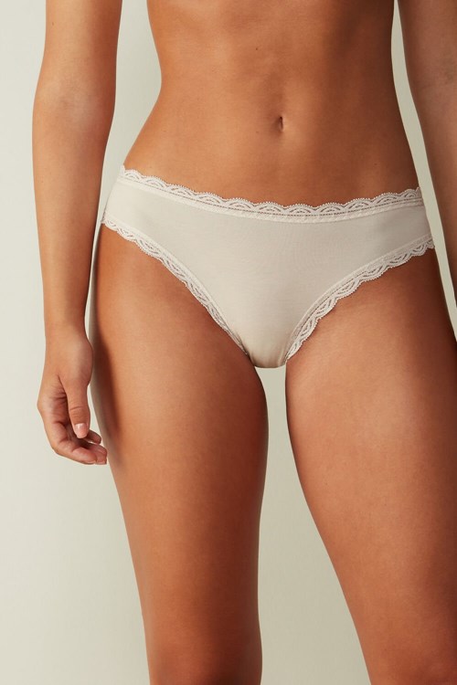 Intimissimi Katoenen and Kanten Panties Roze | FPNEM0179