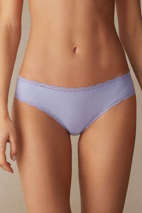 Intimissimi Katoenen and Kanten Panties Lavendel | UEGLR8671