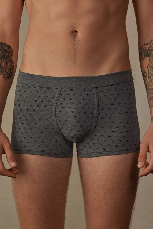 Intimissimi Lily Boxers in Stretch Supima® Katoenen Grijs Grijs | OEBVD1872