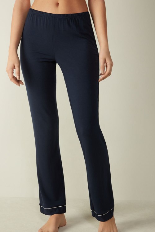 Intimissimi Long Micromodal Trousers Blauw Blauw | XVGPL5438