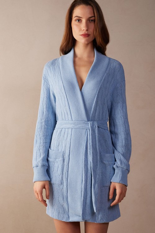 Intimissimi Lost in Fields Braided Robe Lichtblauw Lichtblauw | BAVMW7569