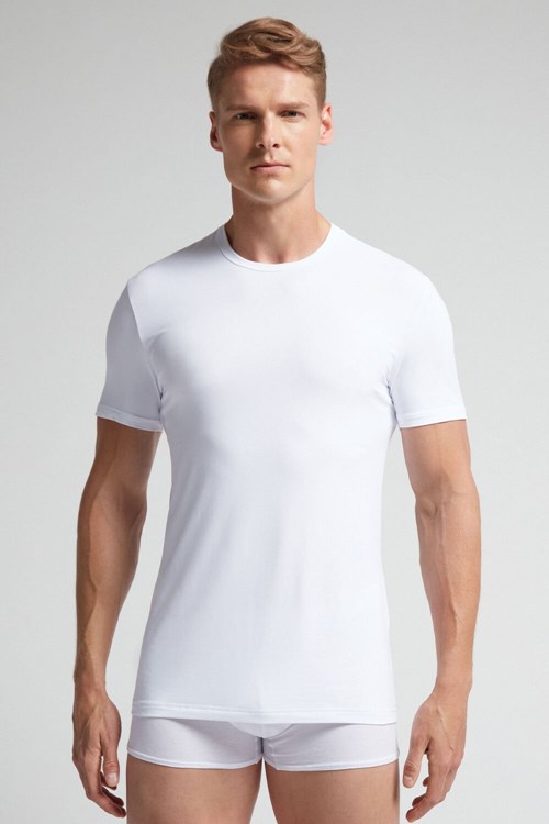 Intimissimi Microfiber T-shirt Wit Wit | KLNSO5260