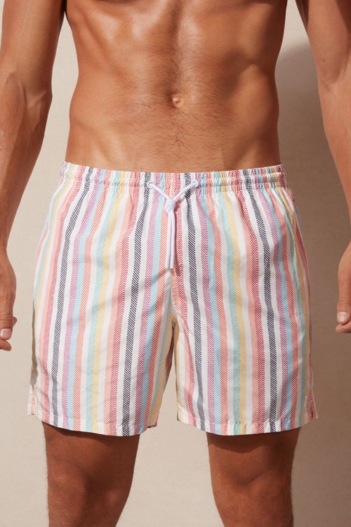 Intimissimi Multicolor Stripe Print Swim Trunks Gekleurd Gekleurd | LAYGH4305