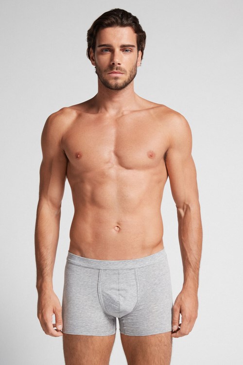 Intimissimi Natural Fresh Supima® Katoenen Boxers Grijs Lichtgrijs | BEOYS8203