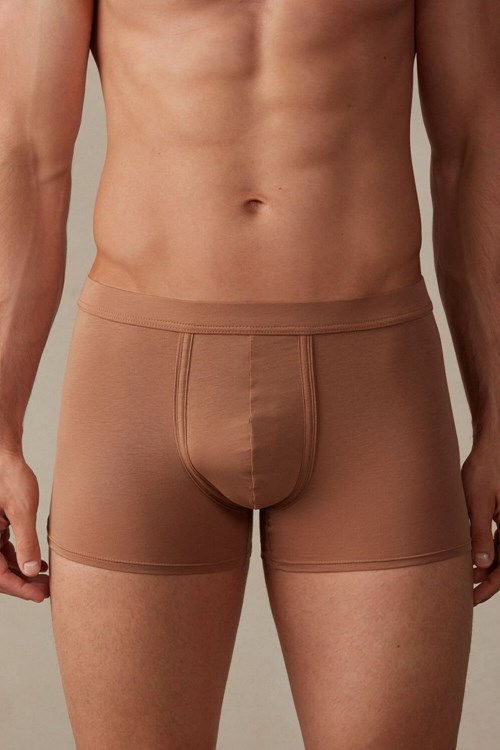 Intimissimi Natural Fresh Supima® Katoenen Boxers Beige | LNTKW3579