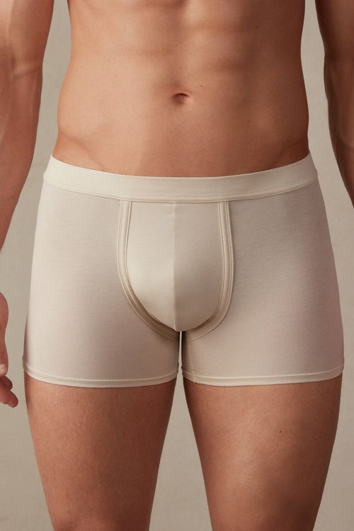 Intimissimi Natural Fresh Supima® Katoenen Boxers Beige | NETWM4816