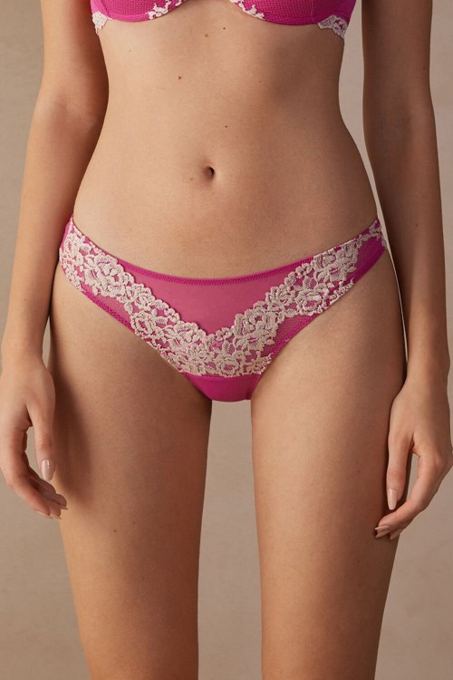 Intimissimi Pretty Flowers Brazilian Roze Roze | ORPQB9178