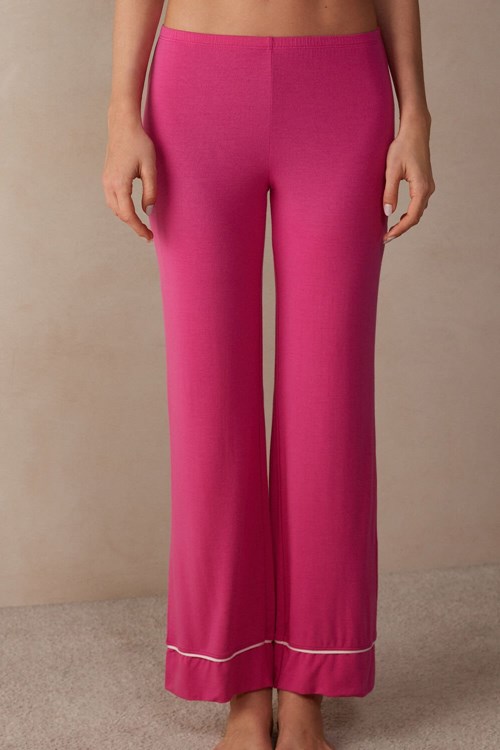 Intimissimi Pretty Flowers Full Length Modal Pants Roze | TVQGO8412