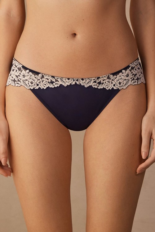 Intimissimi Pretty Flowers Panties Blauw Diepblauw | HNDOF6435