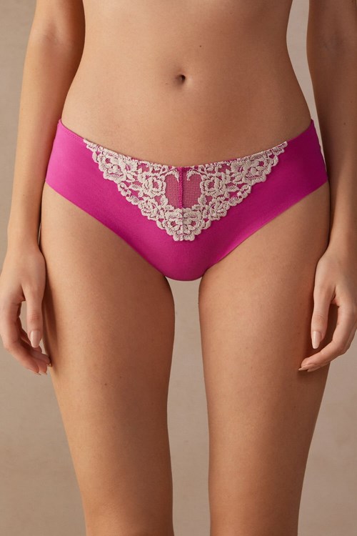 Intimissimi Pretty Flowers Seamless Katoenen Panties Roze Roze | ZONVD9021