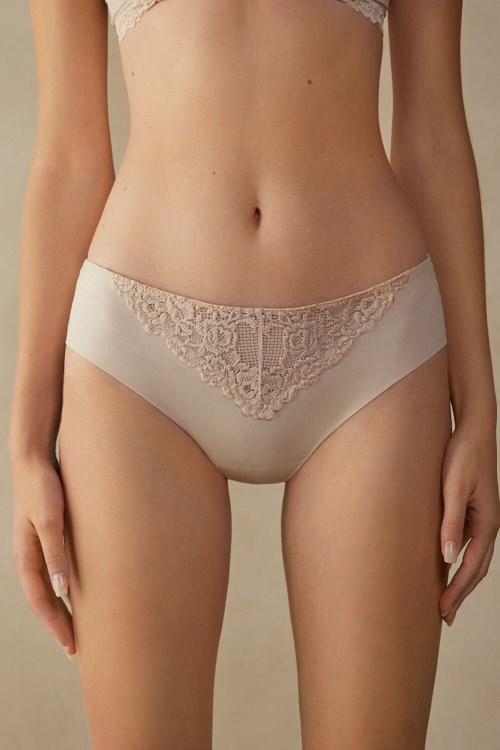 Intimissimi Pretty Flowers Seamless Katoenen Panties Roze | ZPDEL5207