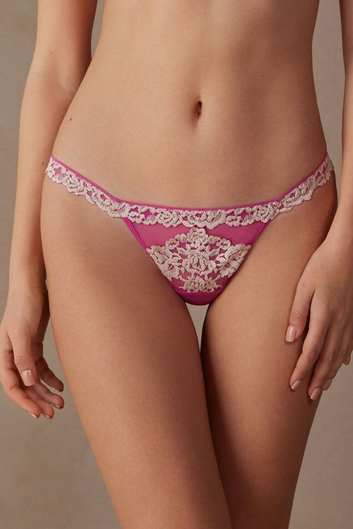 Intimissimi Pretty Flowers String String Roze Roze | ZFRPB3540