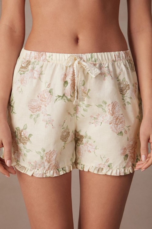 Intimissimi Scent of Roses Katoenen Cloth Shorts Print - 205j - Scent Of Roses Print | JTSLI8124