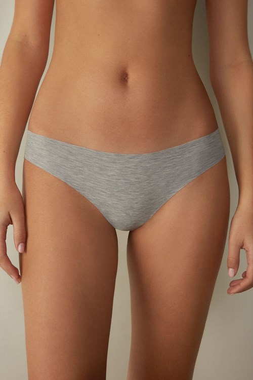 Intimissimi Seamless Supima® Katoenen Brazilian Panties Grijs Lichtgrijs | OIYHL0359