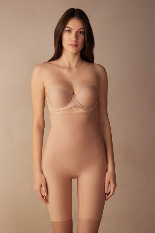 Intimissimi Shaping Shorts in Seamless Microfiber Beige | PBKTE4365