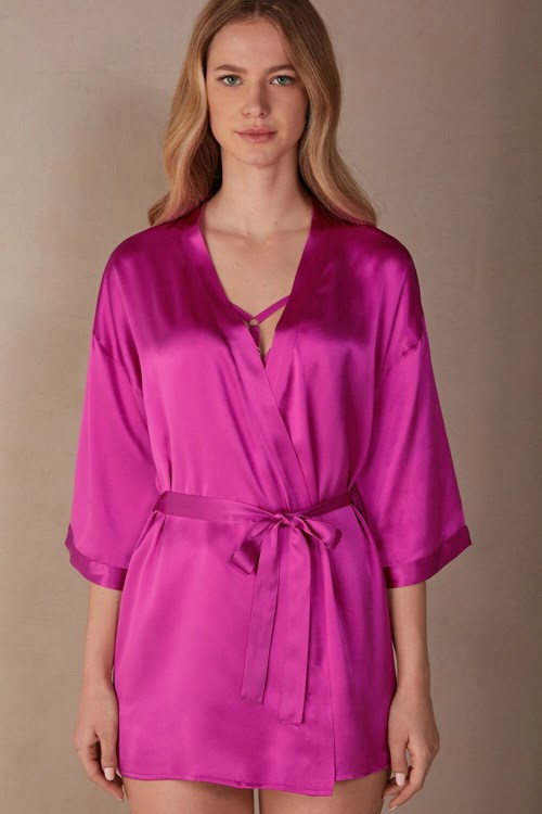 Intimissimi Silk Kimono Roze Roze | KSPAW3592