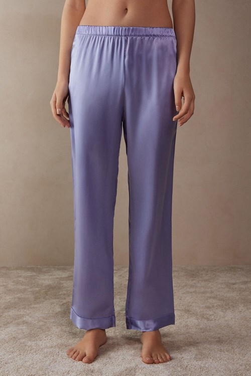 Intimissimi Silk Satin Pajama Pants Lavendel | ZJPDR1485