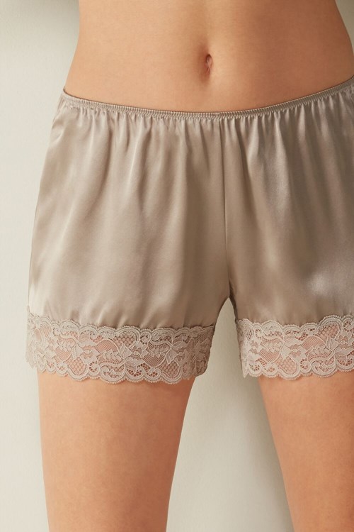 Intimissimi Silk Shorts Beige | CSYDH6937