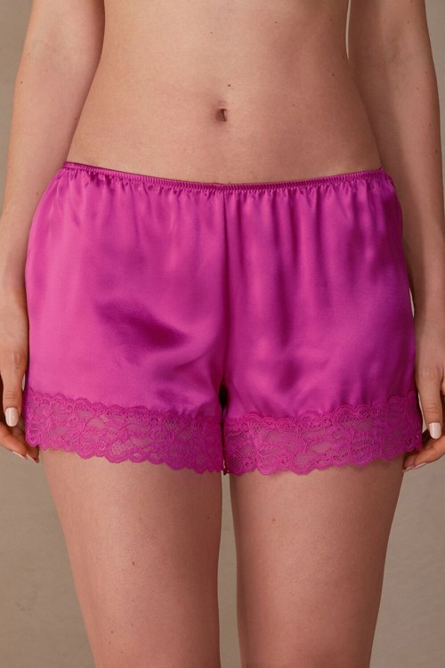 Intimissimi Silk Shorts Roze Roze | AXDGH8269