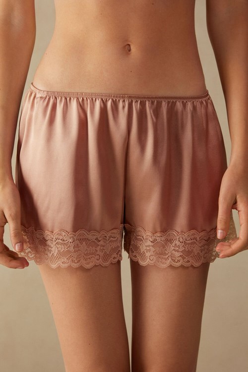 Intimissimi Silk Shorts Roze | TKLVY9623