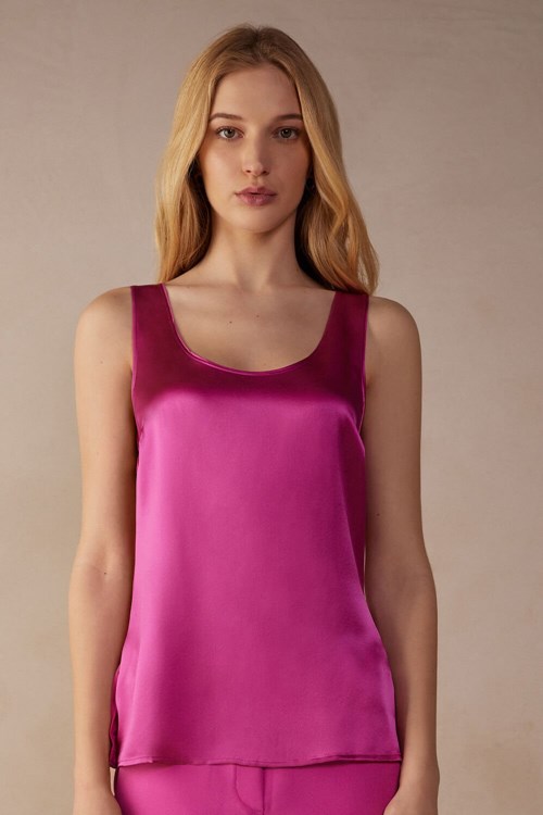 Intimissimi Silk and Modal Tank Top Roze Roze | IJMOZ7618