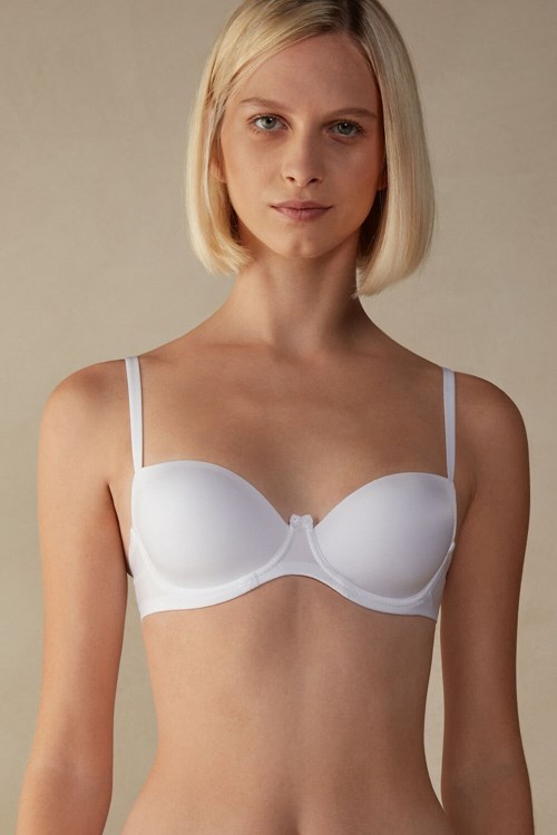 Intimissimi Sofia Balconette Bra in Ultralight Microfiber Wit Wit | JHGNB2765