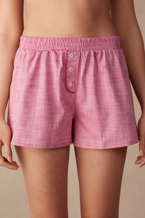 Intimissimi Strawberry Milkshake Shorts in Katoenen Cloth Roze Roze | EZHOP7190