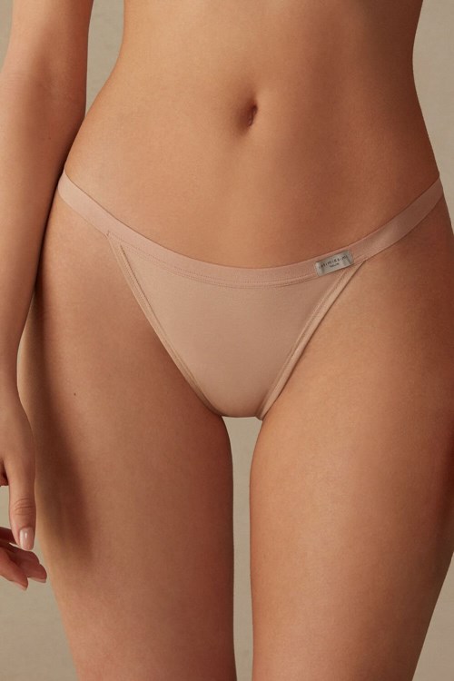 Intimissimi String String in Katoenen Beige | MZQSX9243