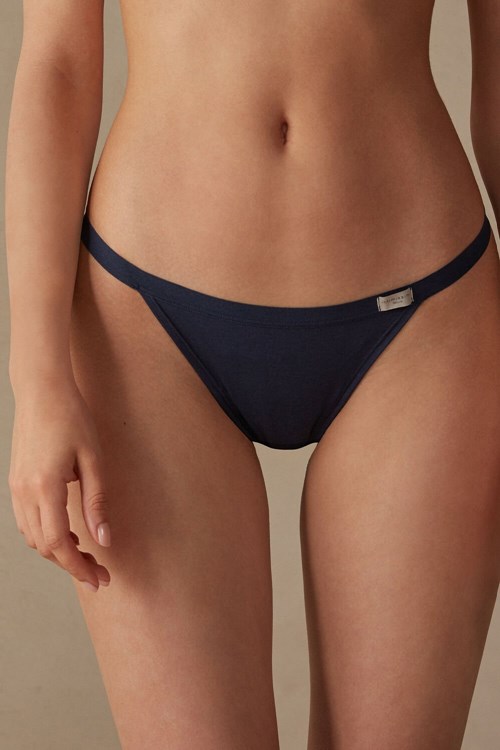 Intimissimi String String in Katoenen Blauw Blauw | AGXSB8534