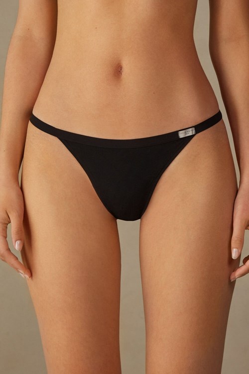 Intimissimi String String in Katoenen Zwart Zwart | THRCB2837