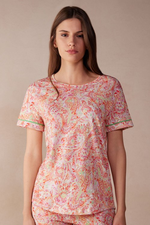 Intimissimi Summer Journey Ultrafresh Supima® Katoenen Kort Sleeve Top Gekleurd | HKLTO1426