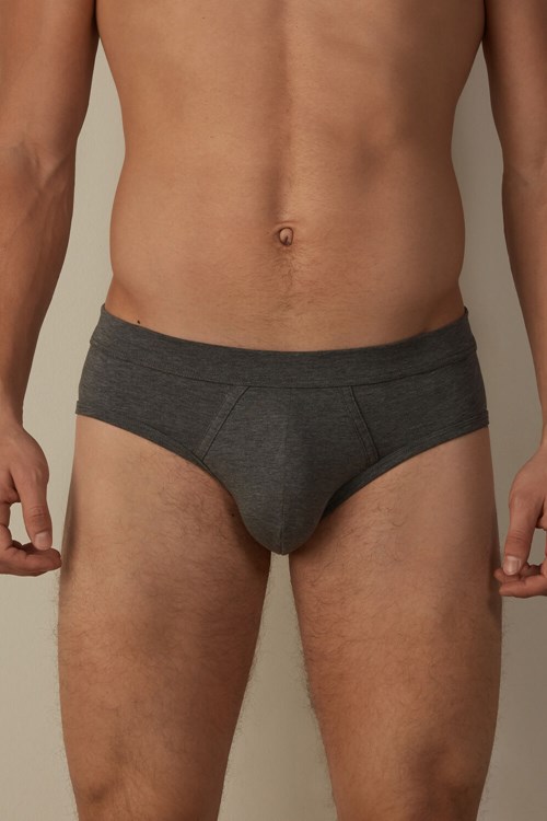 Intimissimi Supima® Katoenen Briefs Donkergrijs Grijs | VRCIU7284