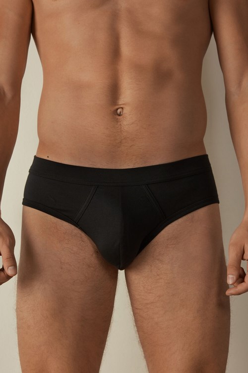 Intimissimi Supima® Katoenen Briefs Zwart Zwart | TPUEQ4906