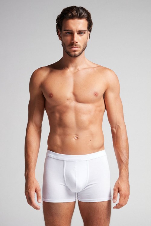 Intimissimi Supima® Katoenen Loose Fit Boxers Wit Wit | HLJOT0158