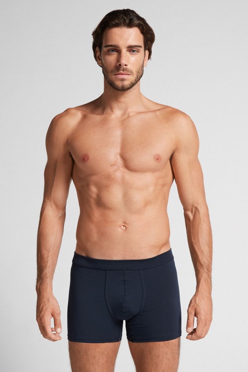 Intimissimi Supima® Katoenen Loose Fit Boxers Blauw Blauw | OFYZT4708