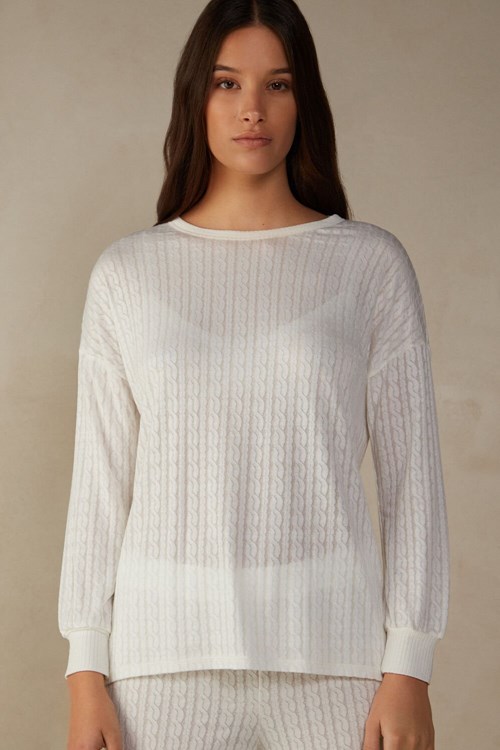 Intimissimi Timeless Heritage Long Sleeve Top Wit | FVRQE3567