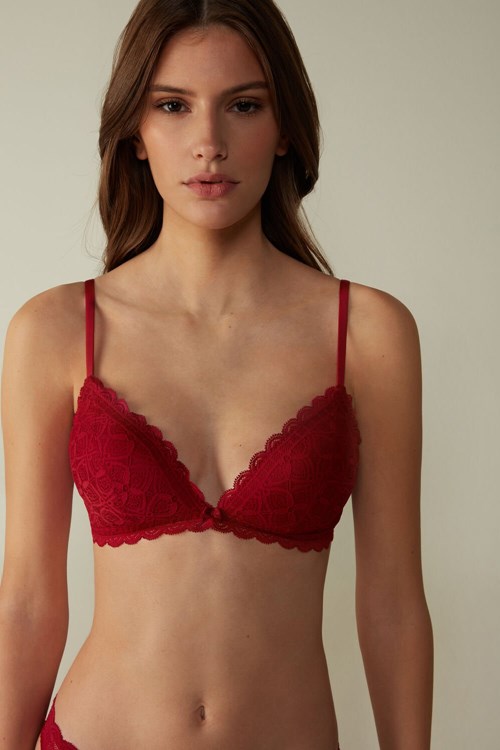 Intimissimi Tiziana Triangle Bra in Kanten Rood Rood | OKUIM2479