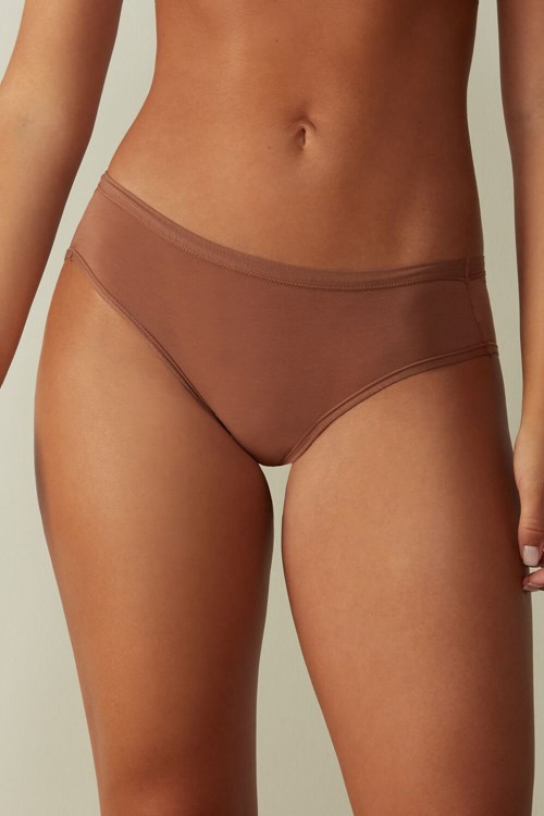 Intimissimi Ultralight Supima® Katoenen Briefs Donkerbeige | KYZDV9815