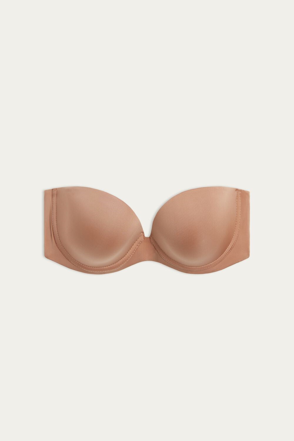 Intimissimi Anna Bandeau Bra in Ultralight Microfiber Beige | IWPVG2634