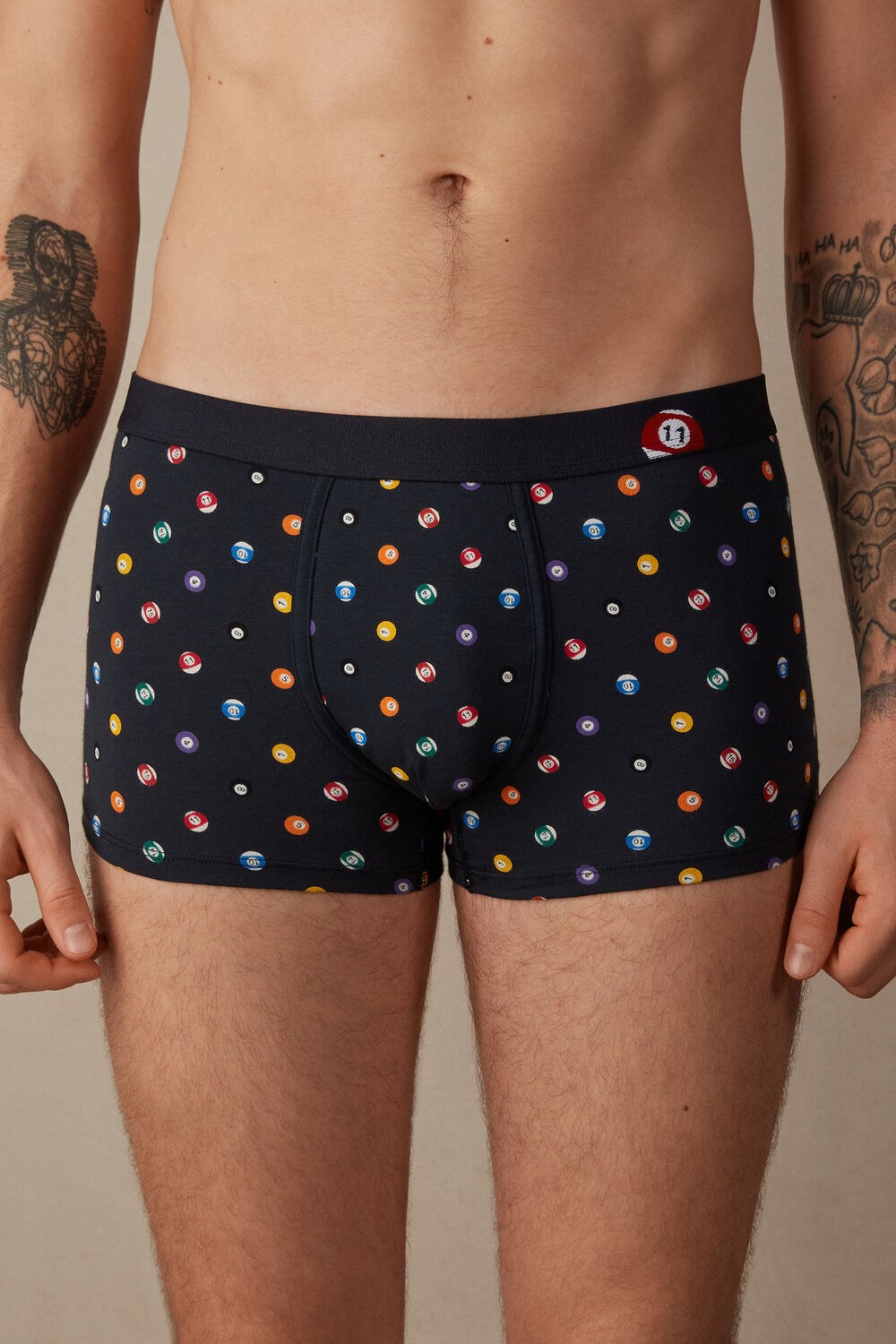 Intimissimi Billiard Boxers in Stretch Supima® Katoenen Blauw Blauw | GTLAZ5072